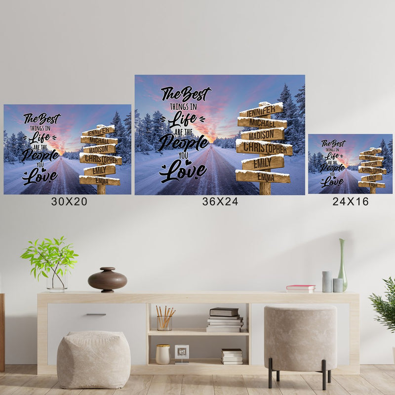 Winter Dawn Road Saying 3 Multi-Names Poster