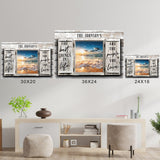 Ocean Sunset Color Wood Shutters Saying 3 Poster