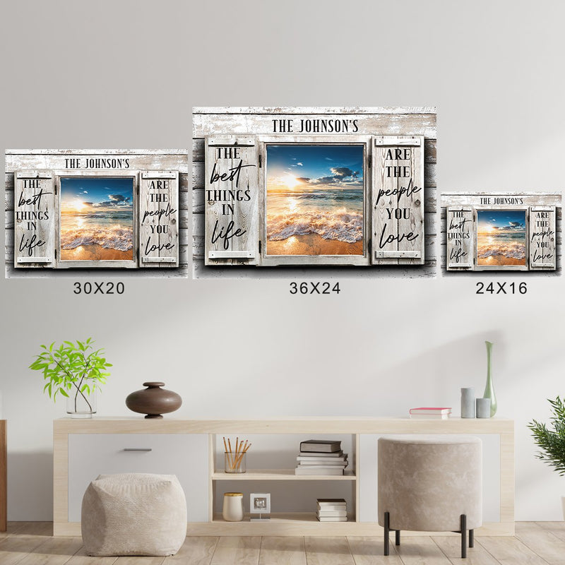 Ocean Sunset Color Wood Shutters Saying 3 Poster