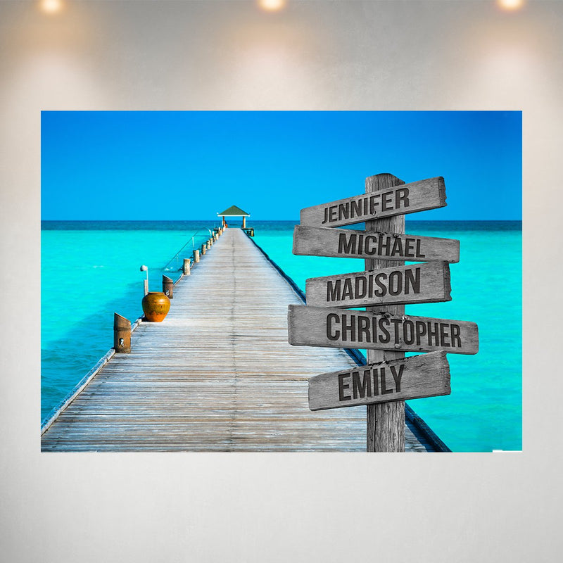 Lake Dock Color 3 Multi-Names Poster