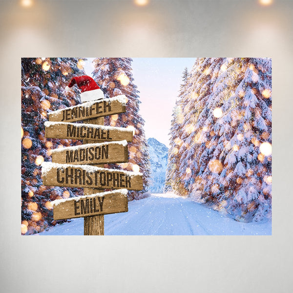 Christmas Tree Road Multi-Names Poster