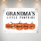 Grandma's Little Pumpkins Multi-Names Poster