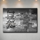 Ocean Sunset with Saying 2 Multi-Names Premium Canvas