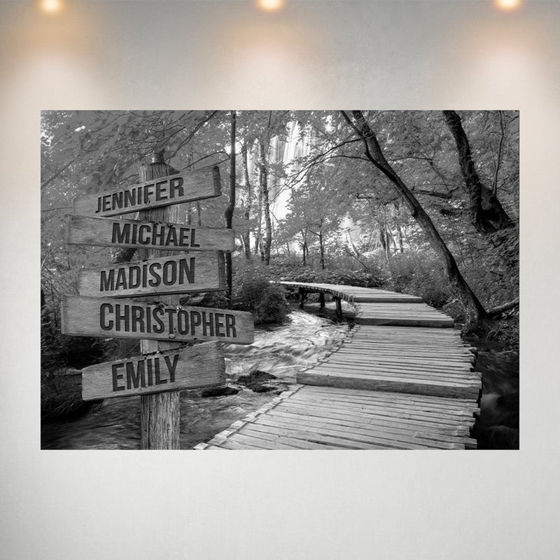 Woods Path Multi-Names Poster