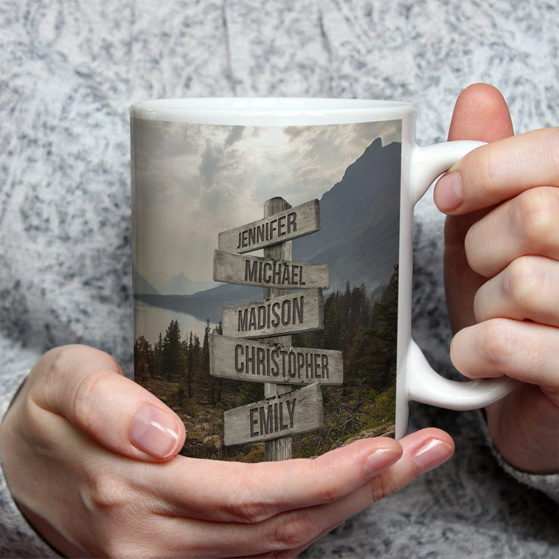 Mountain Range Color Multi-Names Mug