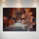 Woods Path 2 Color Multi-Names Poster