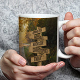 Autumn Road Color Multi-Names Mug