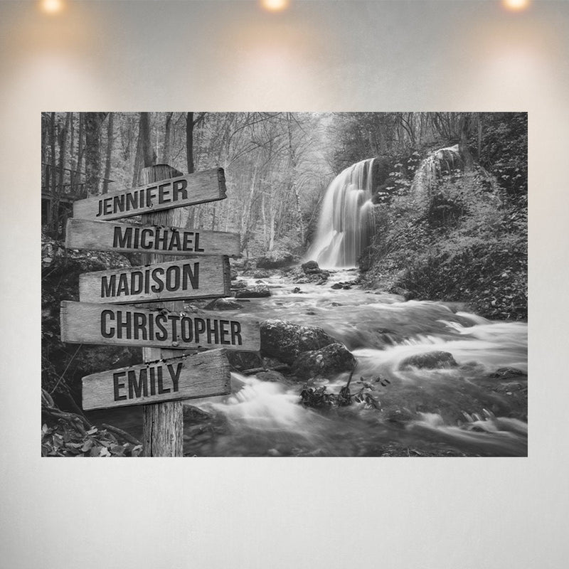 Waterfall Multi-Names Poster