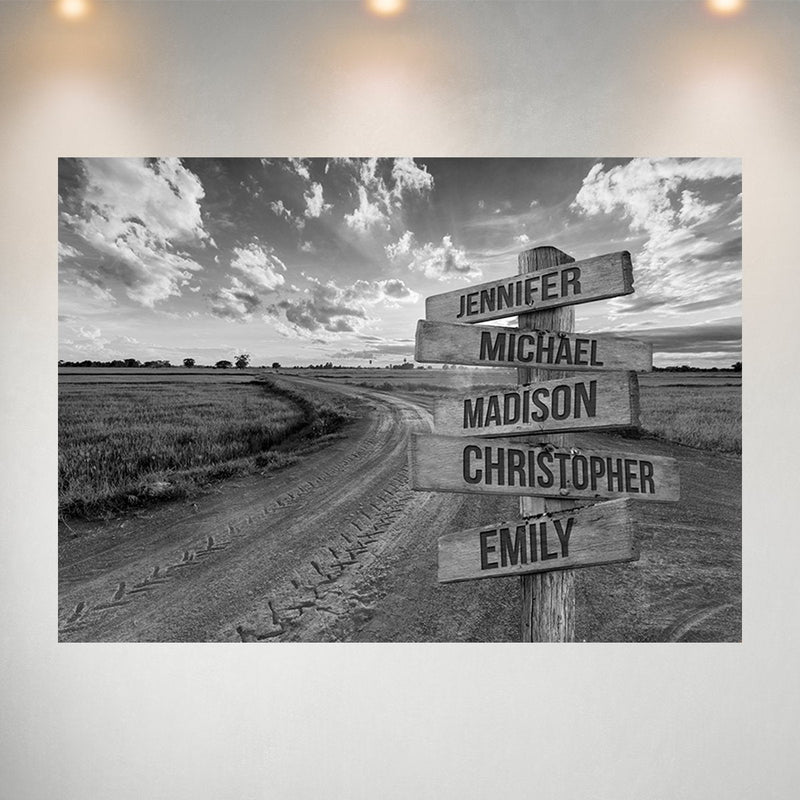 Dirt Road Multi-Names Poster