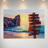 Beach Oil Painting Color 2 Multi-Names Poster