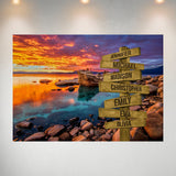 Candy Skies Color Multi-Names Poster