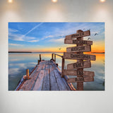 Lake Dock Color 2 Multi-Names Poster