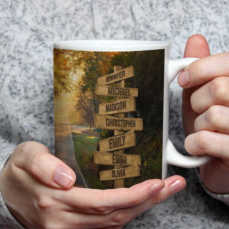 Autumn Road Color Multi-Names Mug