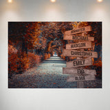 Woods Path 2 Color Multi-Names Poster