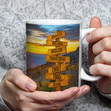 Smoky Mountains Color Multi-Names Mug