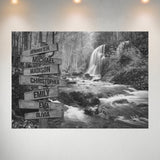 Waterfall Multi-Names Poster