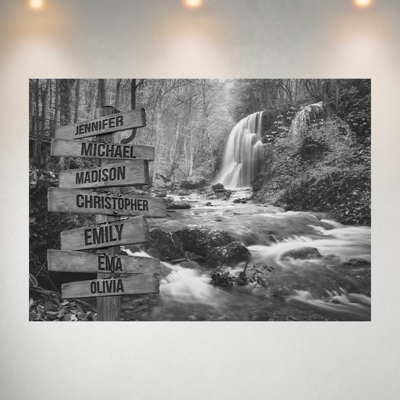 Waterfall Multi-Names Poster