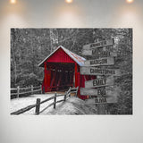 Covered Bridge Multi-Names Poster