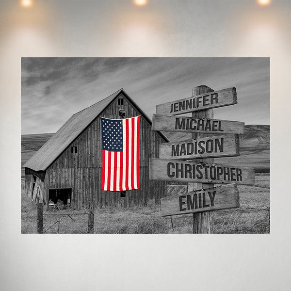 American Barn Multi-Names Poster