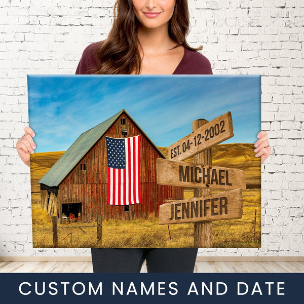 American Barn Color Names Premium Canvas