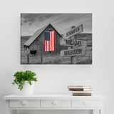 American Barn Multi-Names Premium Canvas