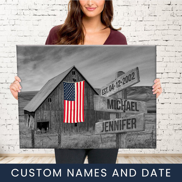 American Barn Names Premium Canvas