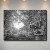 Autumn Heart Multi-Names Premium Canvas