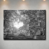 Autumn Heart Multi-Names Premium Canvas