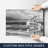 Beach Oil Painting Multi-Names Poster