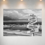 Beach Oil Painting Multi-Names Poster