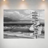 Beach Oil Painting Multi-Names Poster