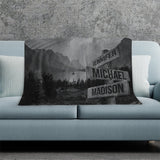 Mountain Range Multi-Names Fleece Blanket