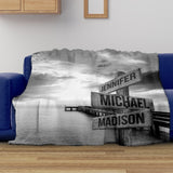 Ocean Dock Multi-Names Fleece Blanket