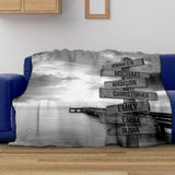 Ocean Dock Multi-Names Fleece Blanket