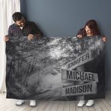 Autumn Road Multi-Names Fleece Blanket