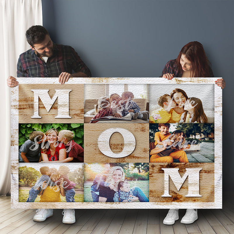 Mom Tiles Fleece Blanket