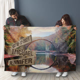 Autumn Lake Names Fleece Blanket