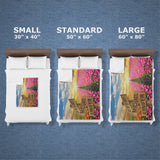 Tulip Field Names Fleece Blanket