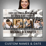 Our Love Story Photos Premium Canvas