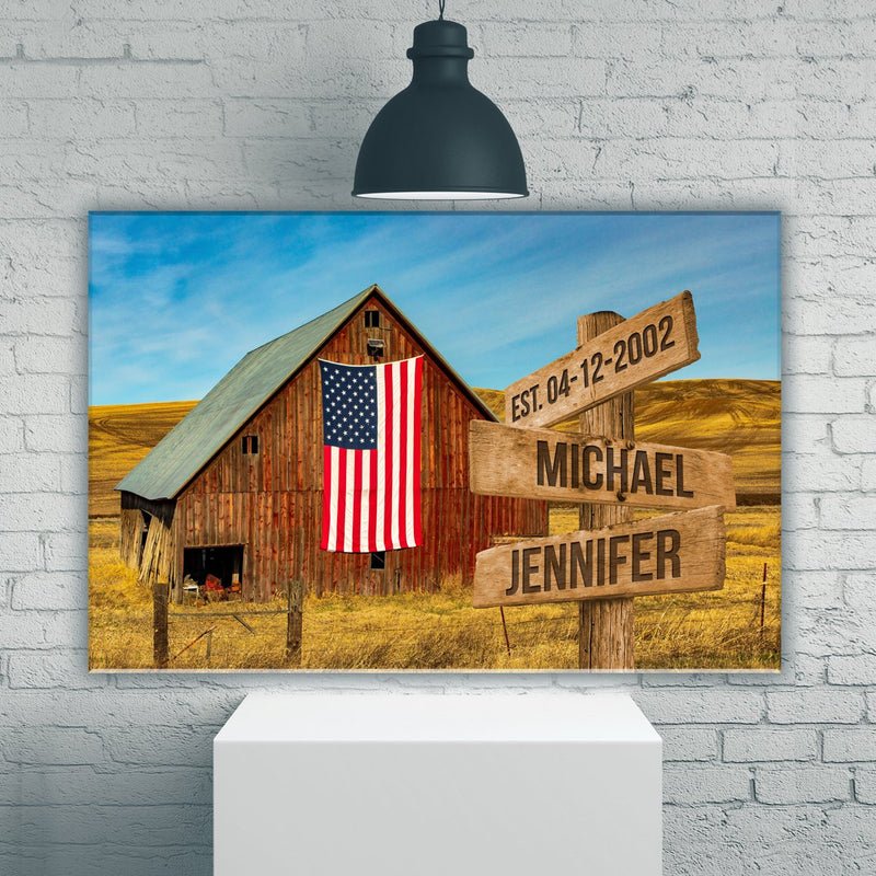 American Barn Color Names Premium Canvas