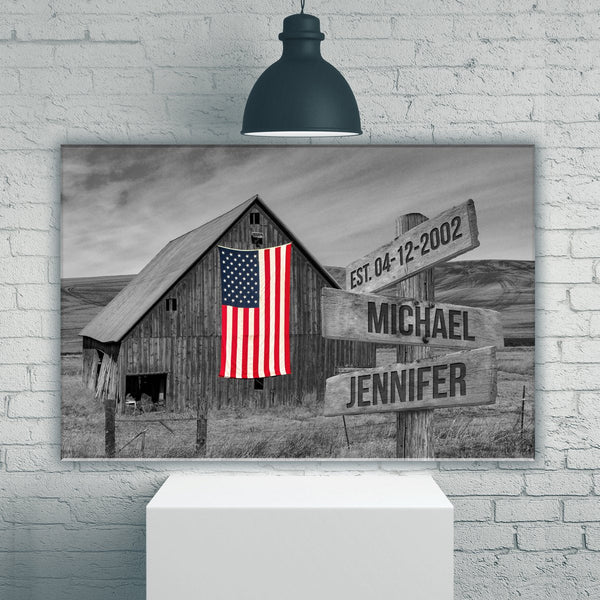 American Barn Names Premium Canvas
