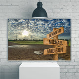 Baseball Field Color Multi Names Premium Canvas