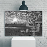 Baseball Field Multi Names Premium Canvas