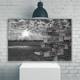 Baseball Field Multi Names Premium Canvas