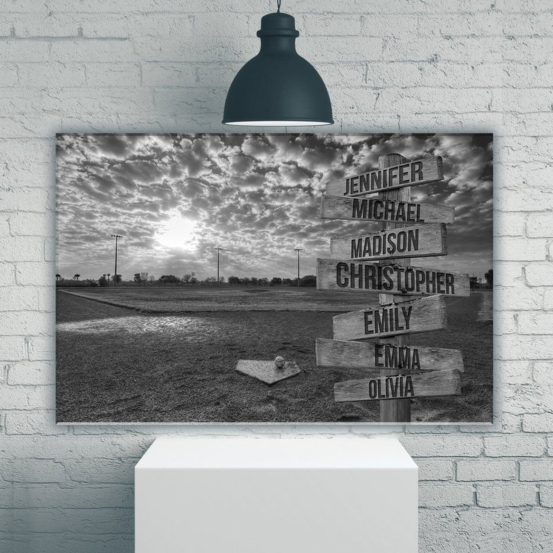 Baseball Field Multi Names Premium Canvas