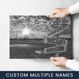 Baseball Field Multi-Names Poster