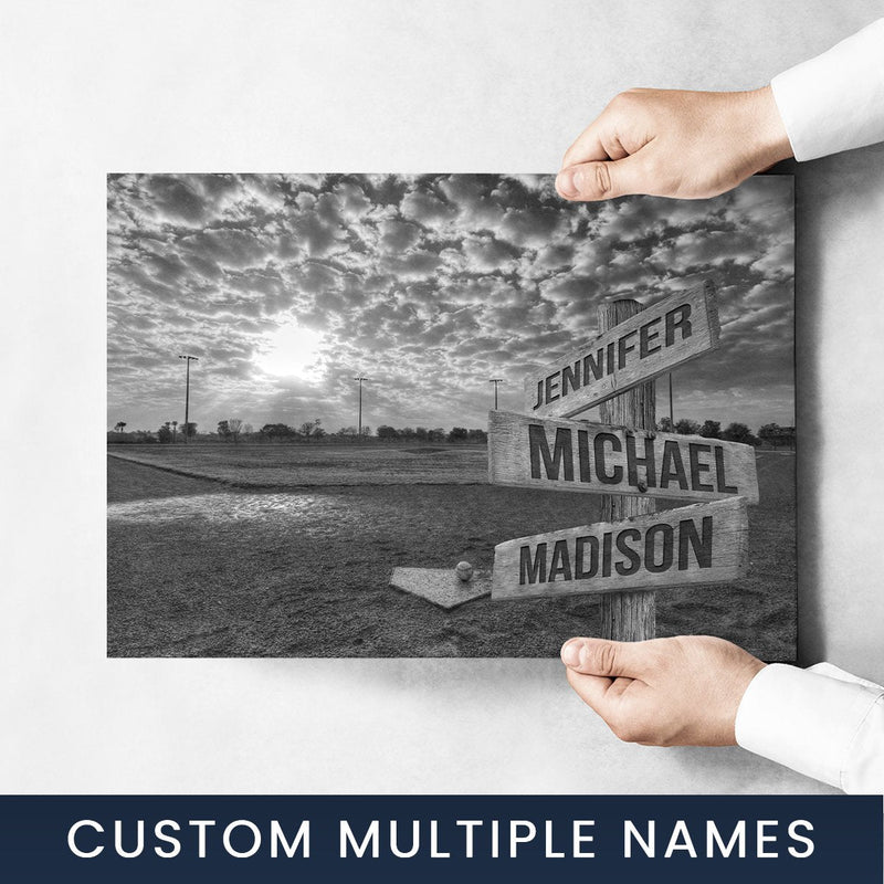 Baseball Field Multi-Names Poster