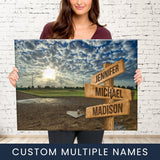Baseball Field Color Multi Names Premium Canvas