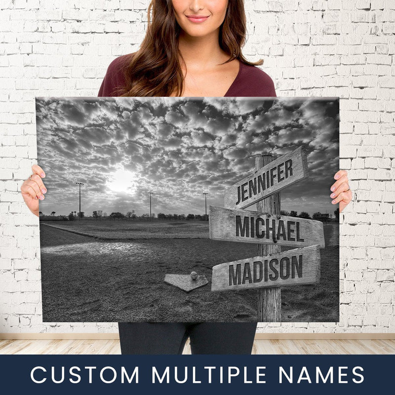 Baseball Field Multi Names Premium Canvas