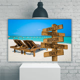 Beach Chair Color Multi-Names Premium Canvas